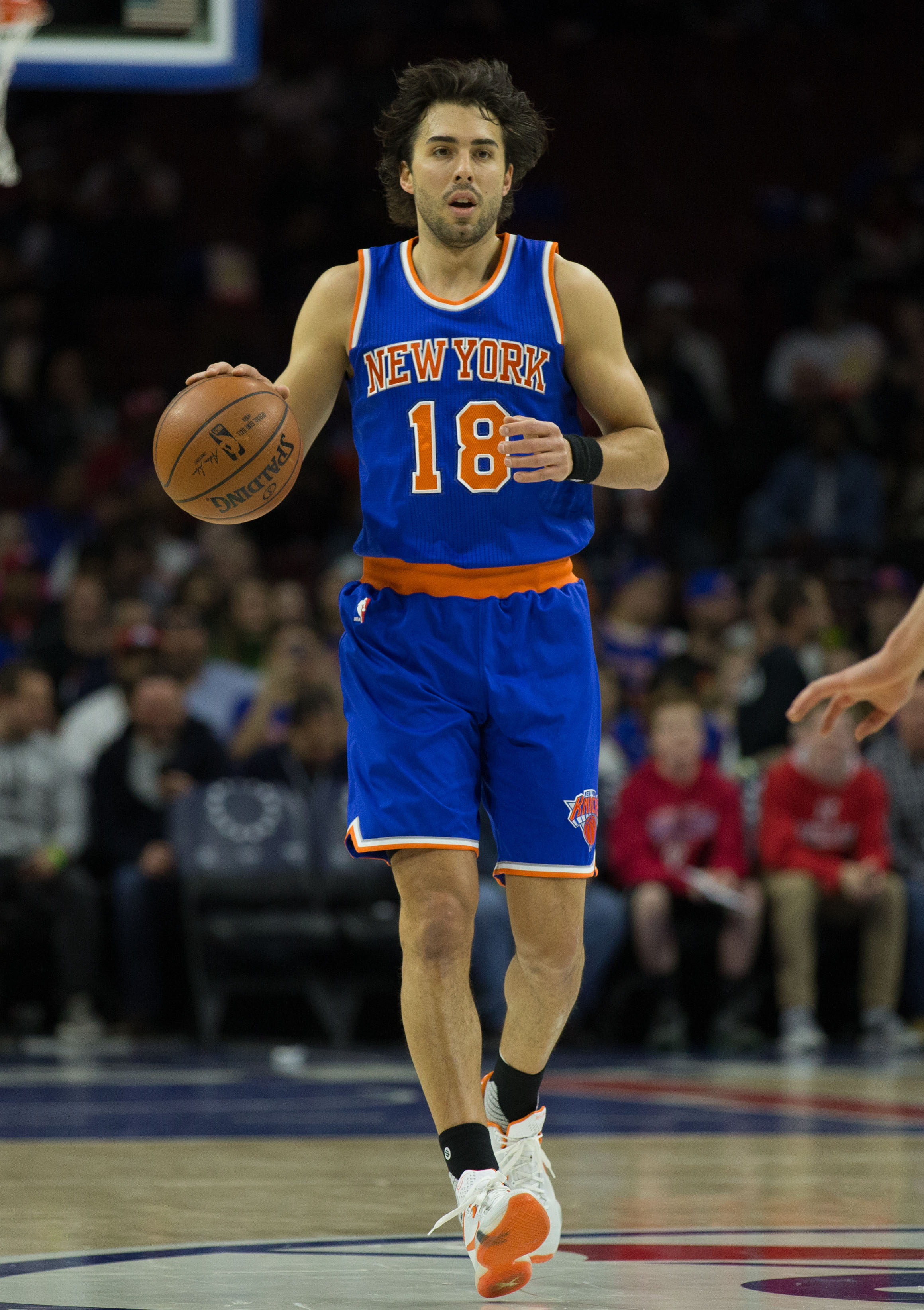 2015-16 New York Knicks Sasha Vujacic #18 Game Used Blue Jersey Shorts vs  Pacers