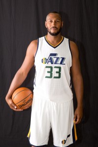 Sep 26, 2016; Salt Lake City, UT, USA; Utah Jazz center Boris Diaw (33) during Media Day at Zion Bank Basketball Center. Mandatory Credit: Russ Isabella-USA TODAY Sports