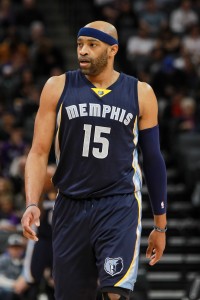 Mar 27, 2017; Sacramento, CA, USA; Memphis Grizzlies guard Vince Carter (15) during the first quarter against the Sacramento Kings at Golden 1 Center. Mandatory Credit: Sergio Estrada-USA TODAY Sports