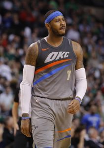 carmelo anthony no shirt