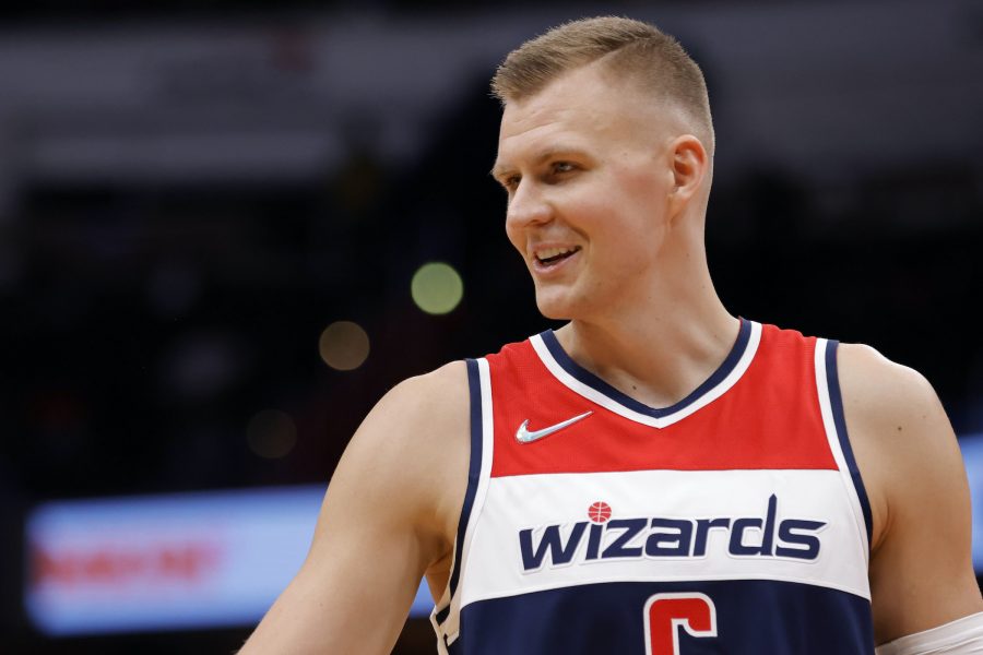 Kristaps Porzingis Washington Wizards 2022 City Jersey Bobblehead Officially Licensed by NBA