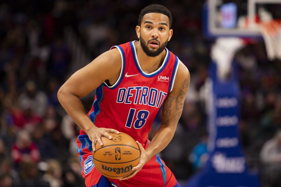 Cory Joseph Detroit Pistons Player-Issued #18 White Jersey from the 2022-23  NBA Season